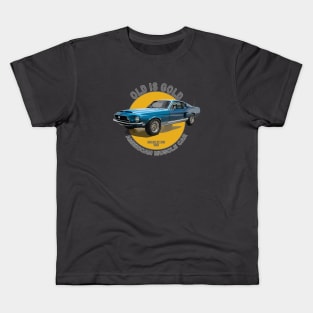 Shelby GT 500 American Muscle Car 60s 70s Old is Gold Kids T-Shirt